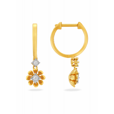 Floral Grace Diamond Stud Earring