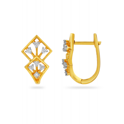Lotus Elegance Diamond Stud Earring