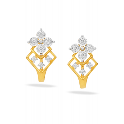 Fragrant Jasmine Diamond Stud Earring