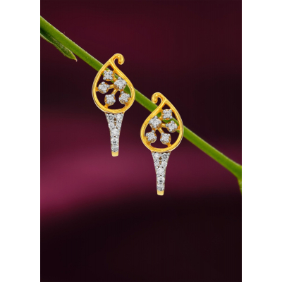 Lotus Purity Diamond Stud Earring