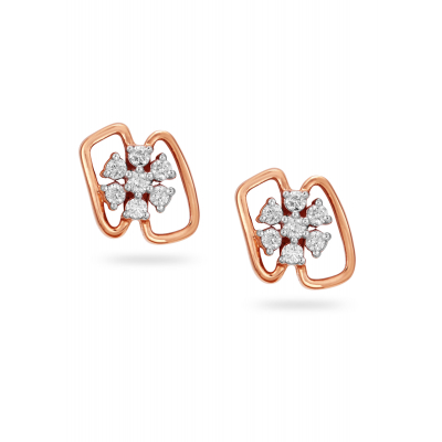 Seven Sparkle Diamond Stud Earring