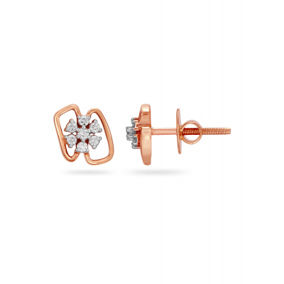 Seven Sparkle Diamond Stud Earring