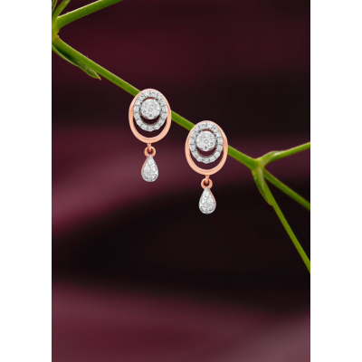 Modern Grace Diamond Hanging Earring