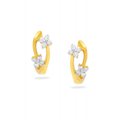 Floral Essence Diamond Stud Earring