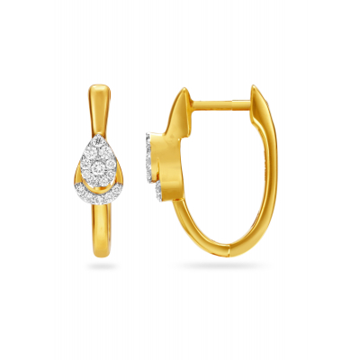 Cluster Hoops Diamond Stud Earring