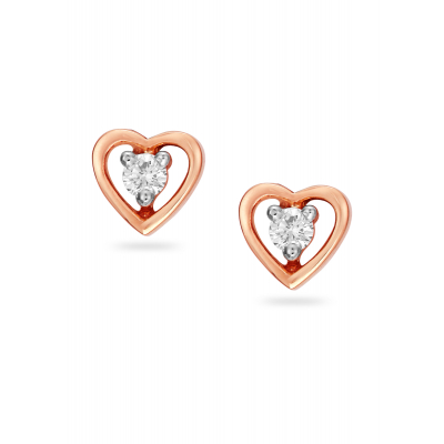 Heartfelt Nature Diamond Stud Earring