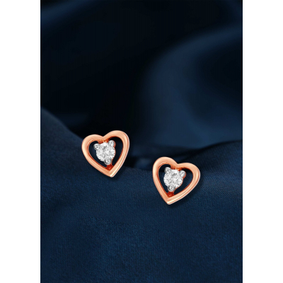Heartfelt Nature Diamond Stud Earring