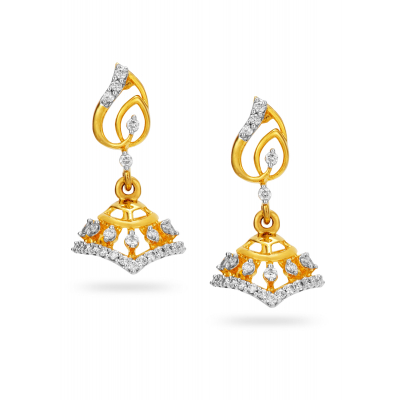 Domes of Elegance Diamond Jhumka Earring
