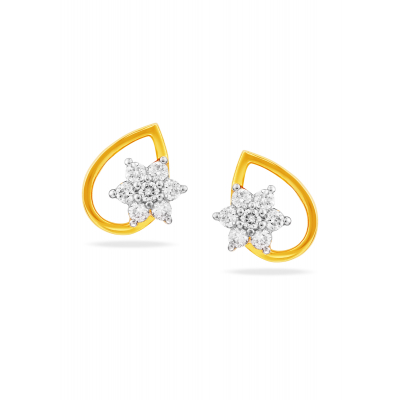 Pure Petal Diamond Stud Earring