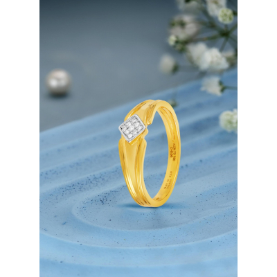 Geometric Elegance Diamond Finger Ring