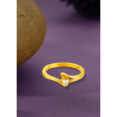 Wings of Diamond Solitaire Finger Ring