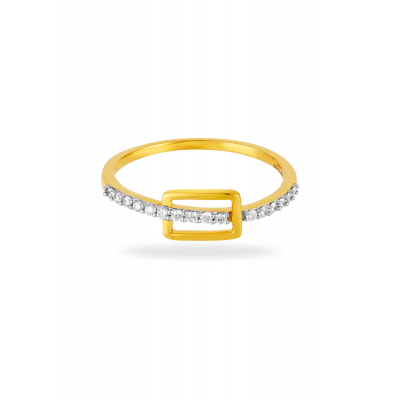 Angular Chic Diamond Finger Ring