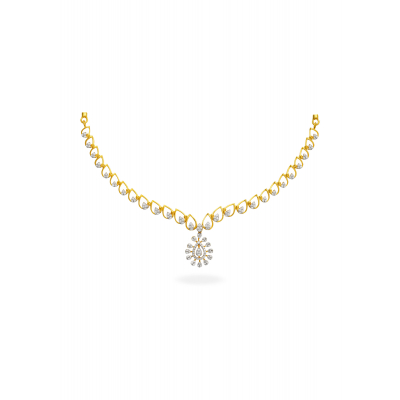 Lotus Serene Diamond Necklace