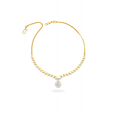 Lotus Serene Diamond Necklace