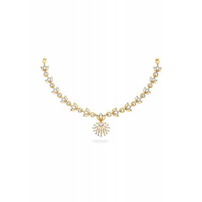 Lotus Blossom Diamond Necklace