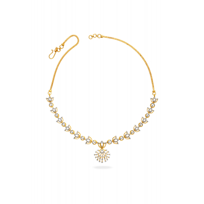 Lotus Blossom Diamond Necklace