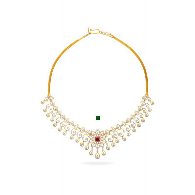 Lotus Serenity Diamond Necklace