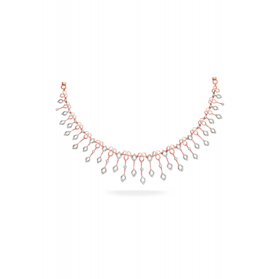 Graceful Petal Diamond Necklace