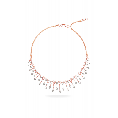 Graceful Petal Diamond Necklace