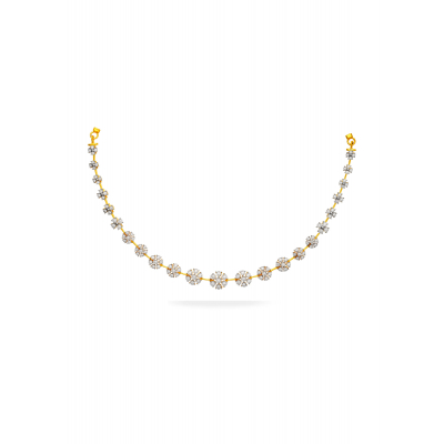 Floral String Diamond Necklace
