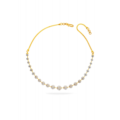 Floral String Diamond Necklace