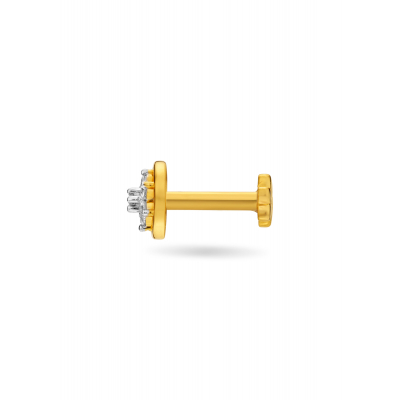 Royal Floral Diamond Nose Pin