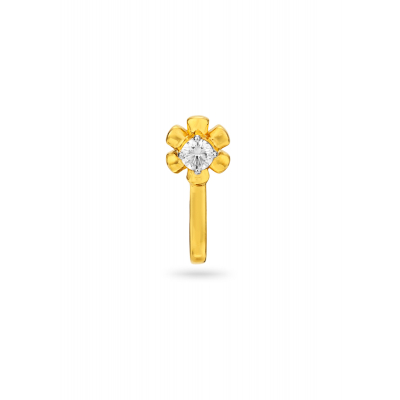 Golden Sparkle Diamond Nose Pin