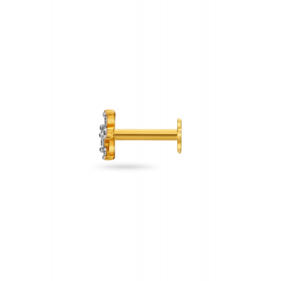 Floral Elegance Diamond Nose Pin