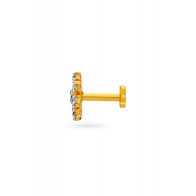 Floral Cluster Diamond Nose Pin