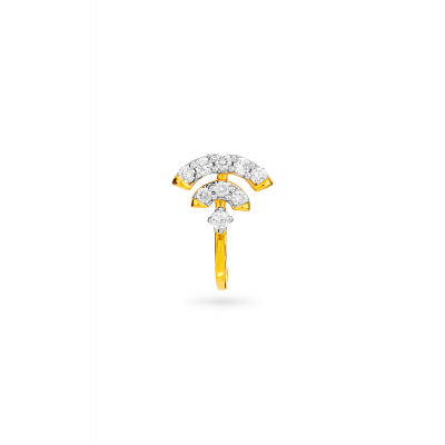 Whisper of Waves Diamond Nose Pin
