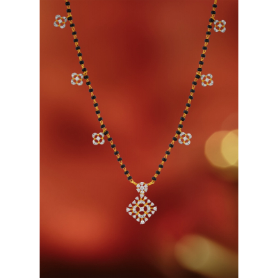 Lucky Clover Diamond Mangalsutra