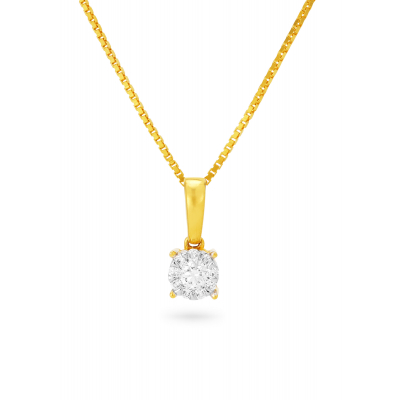 Radiant Cluster Diamond Pendant
