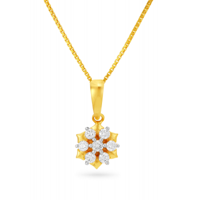 Petal Radiance Diamond Traditional Pendant