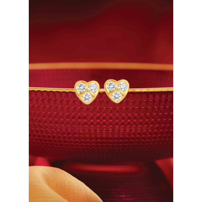Lucky Clover Diamond Stud Earring