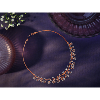 Peacock Charm Diamond Necklace