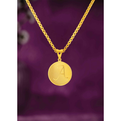 Rainbow Alphabet 22K Gold Pendant
