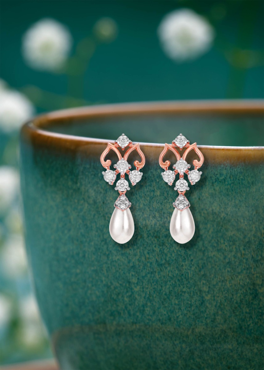 Blooming Essence Diamond Hanging Earring