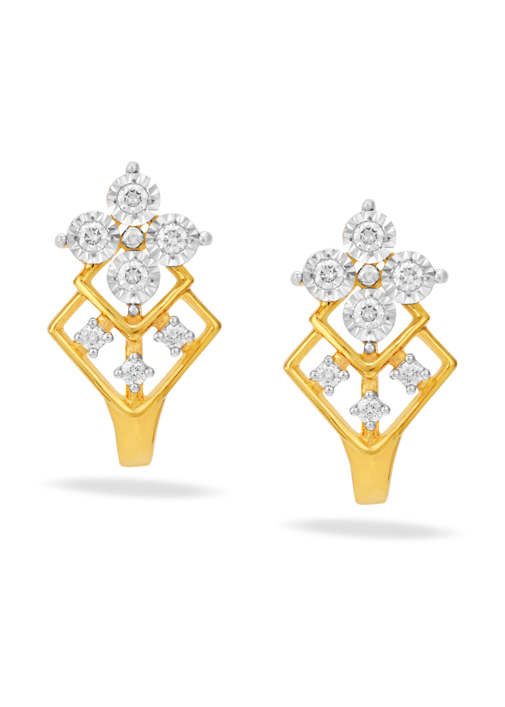 Fragrant Jasmine Diamond Stud Earring