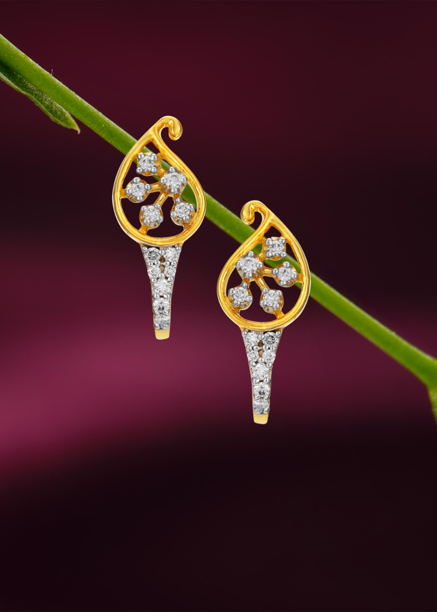 Lotus Purity Diamond Stud Earring
