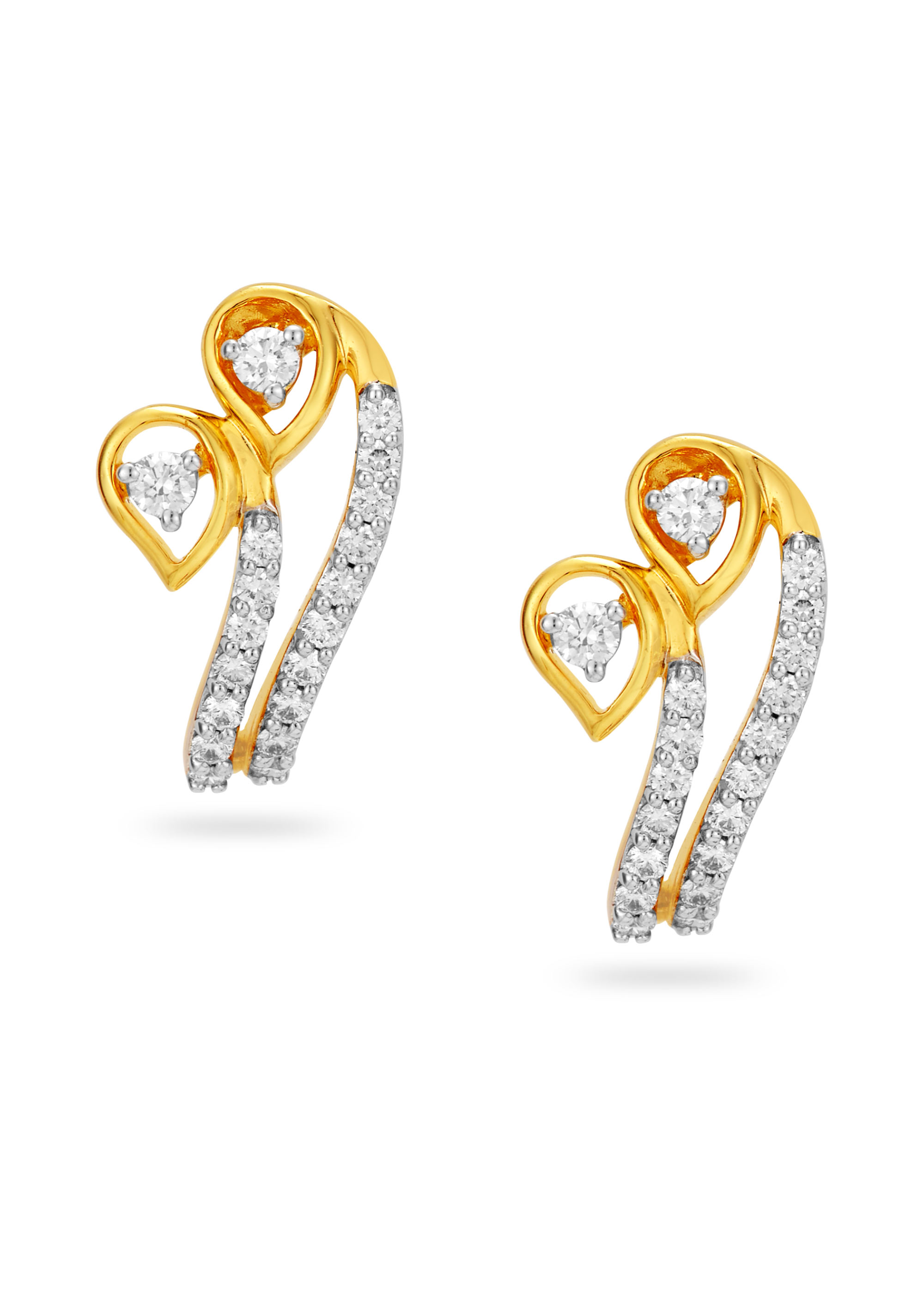 Peacock Grace Diamond Stud Earring