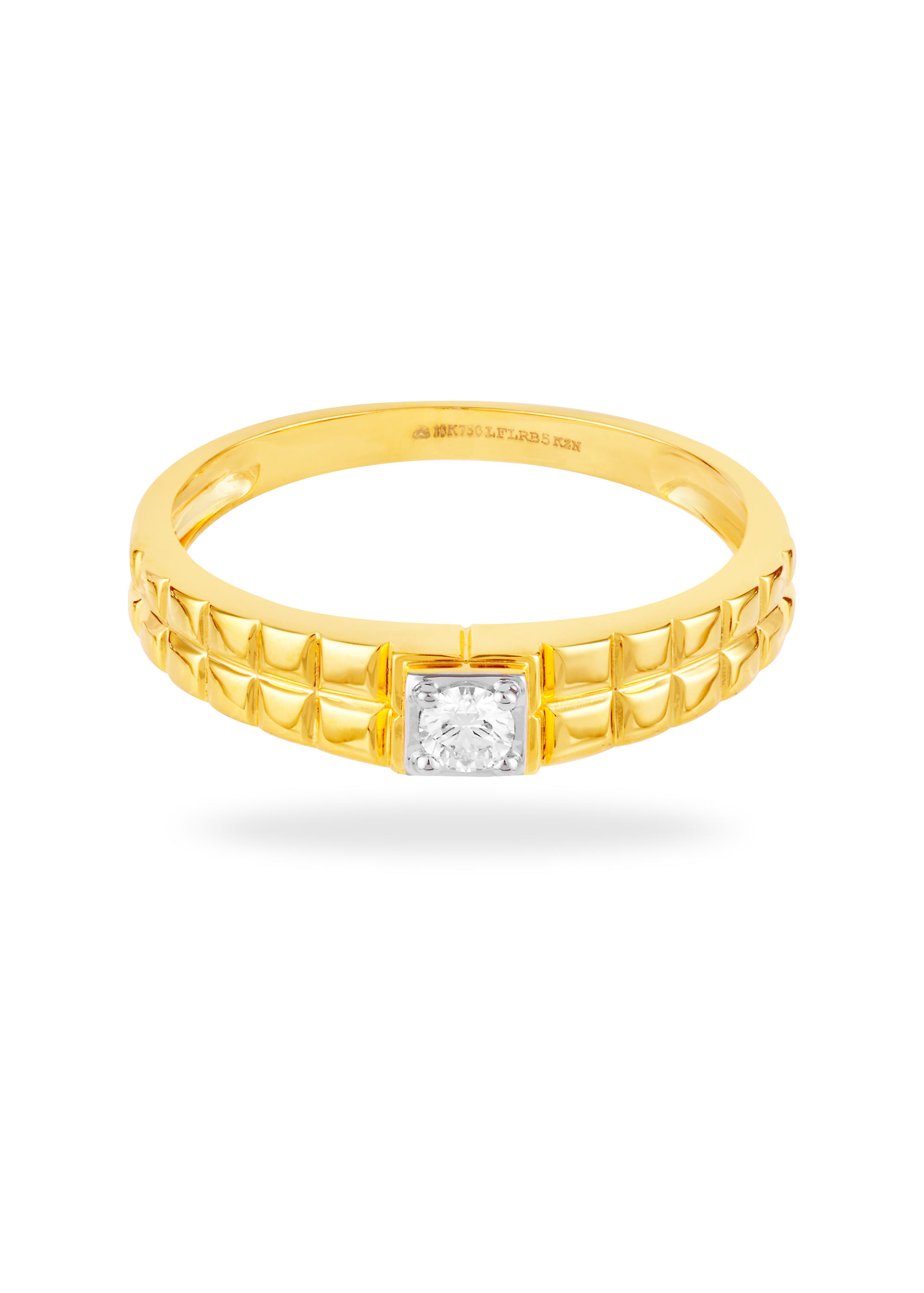 Structured Spark Diamond Engagement Finger Ring