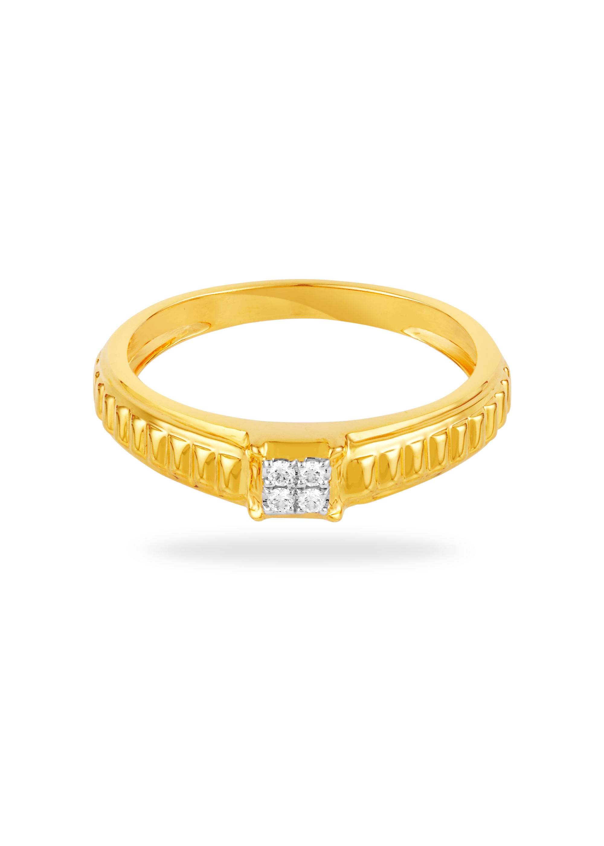 Bold Geometric Diamond Finger Ring