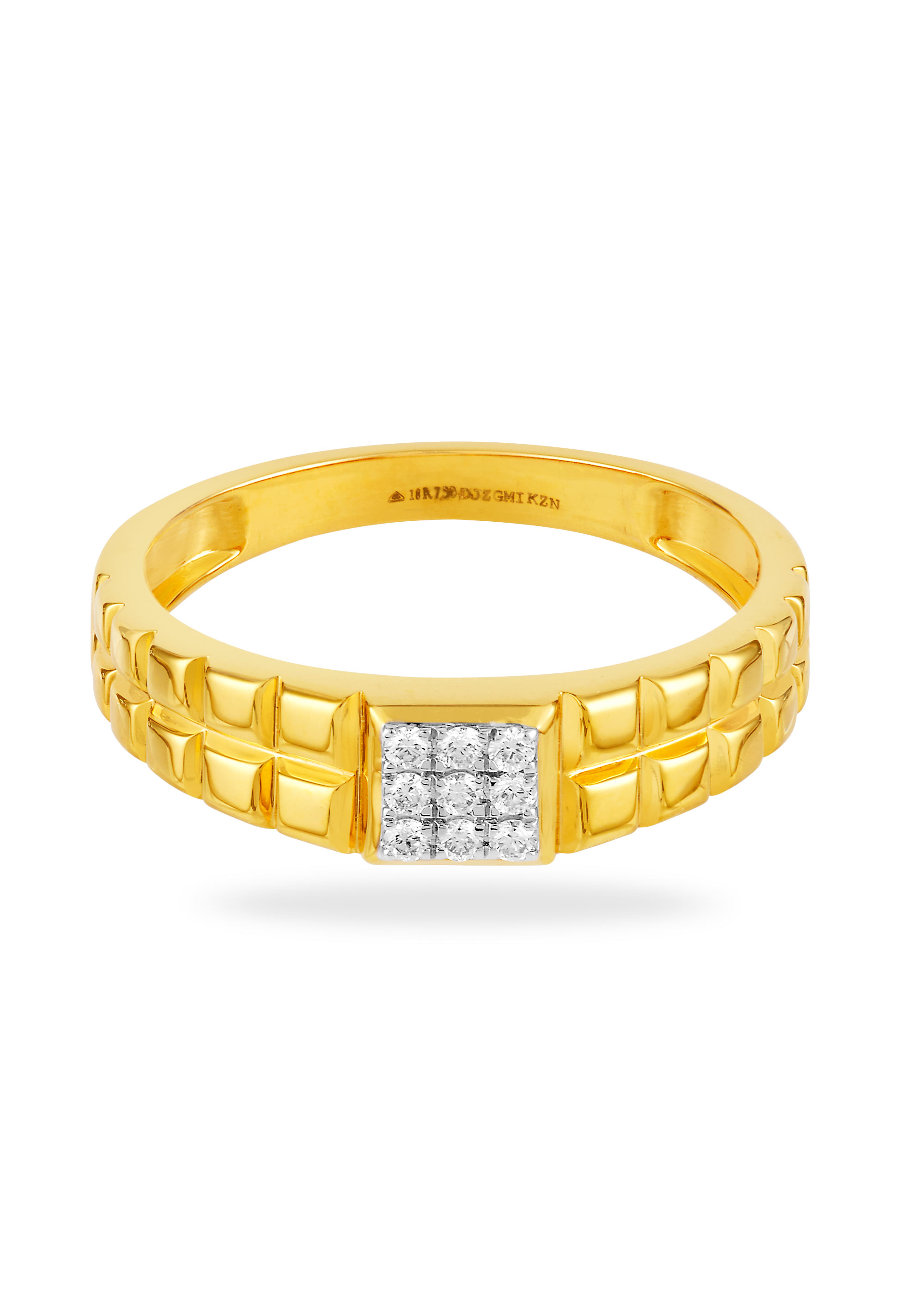 Geometric Touch Diamond Finger Ring