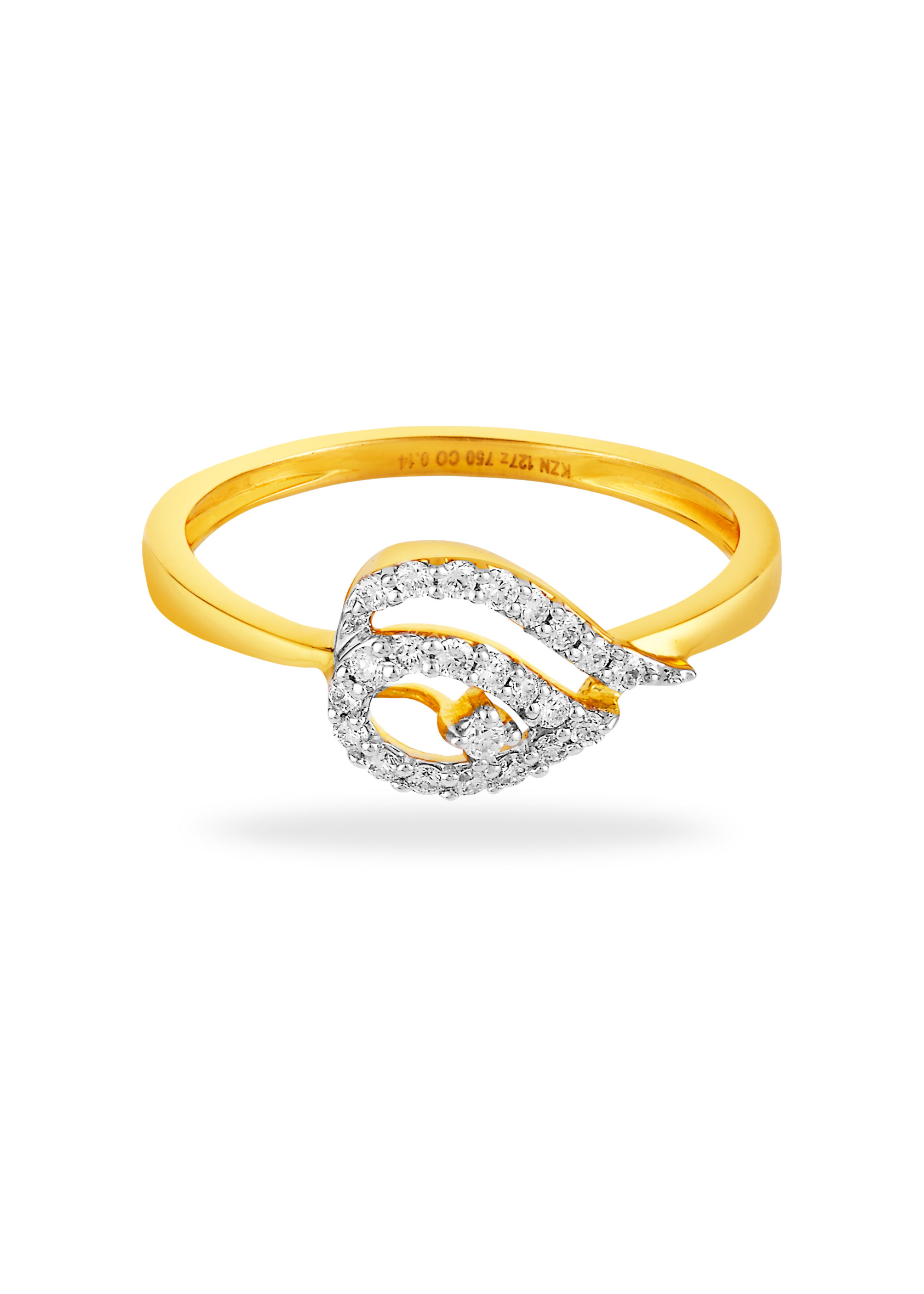 Regal Peacock Diamond Finger Ring