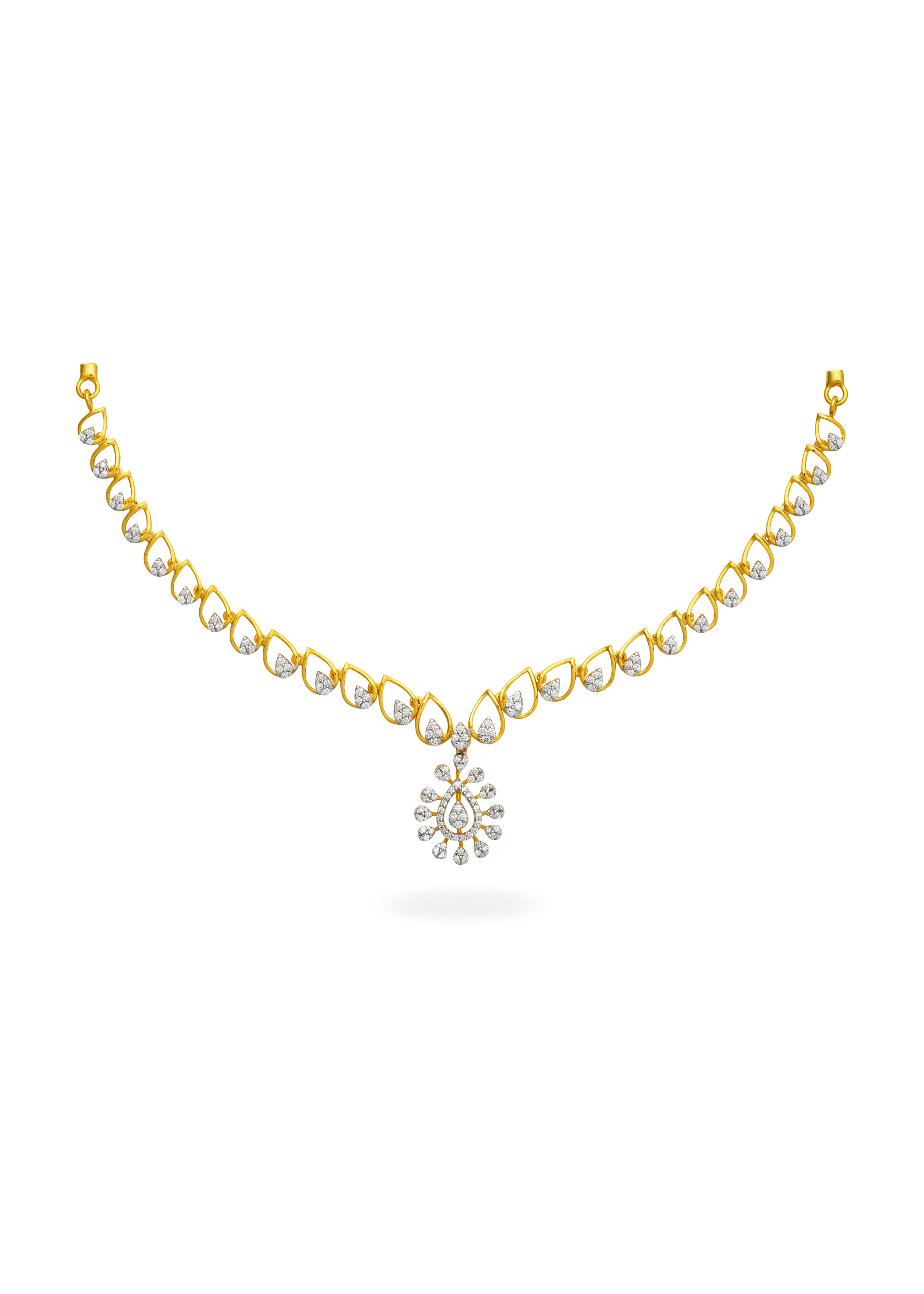 Lotus Serene Diamond Necklace