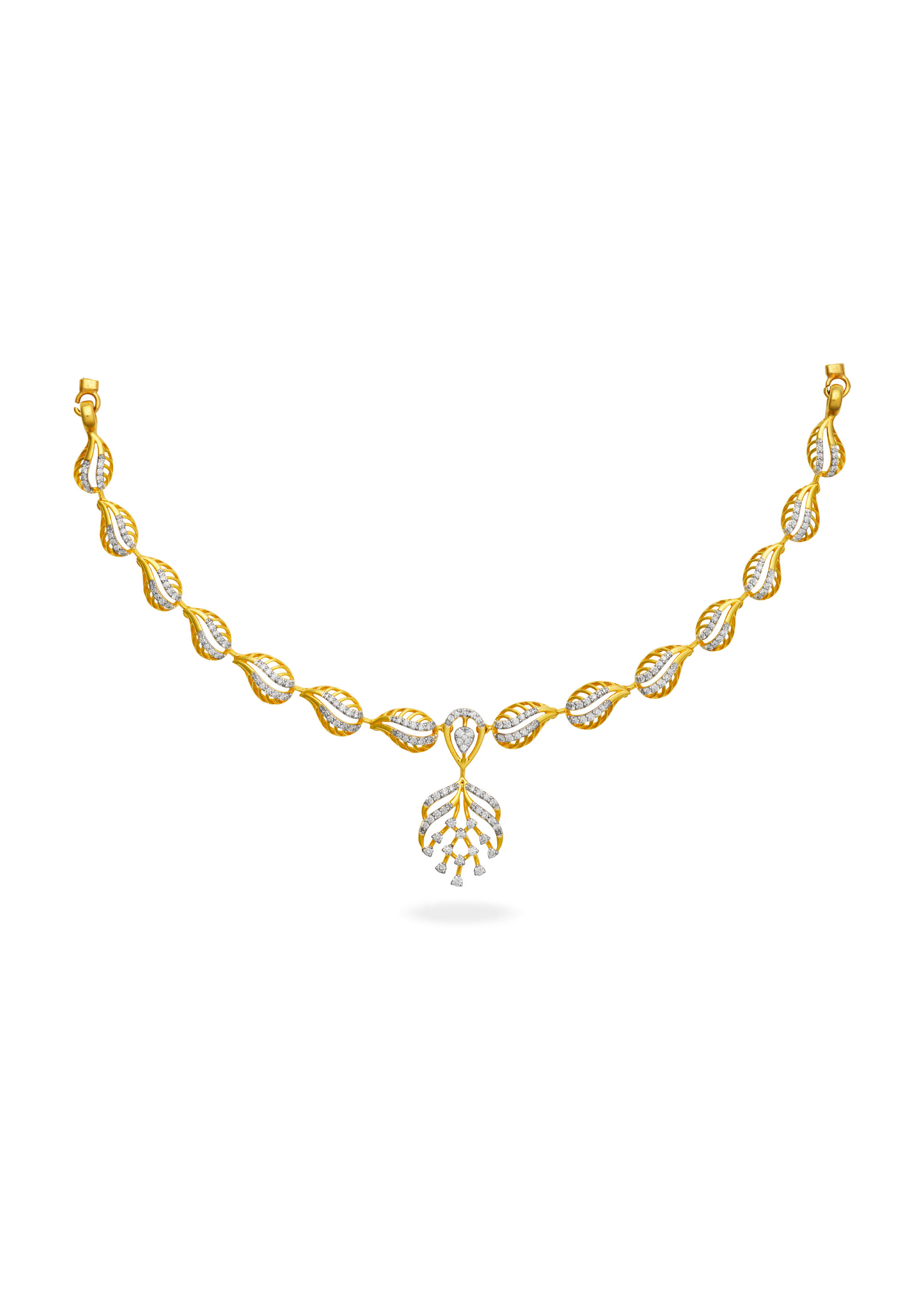 Traditional Paisley Diamond Necklace