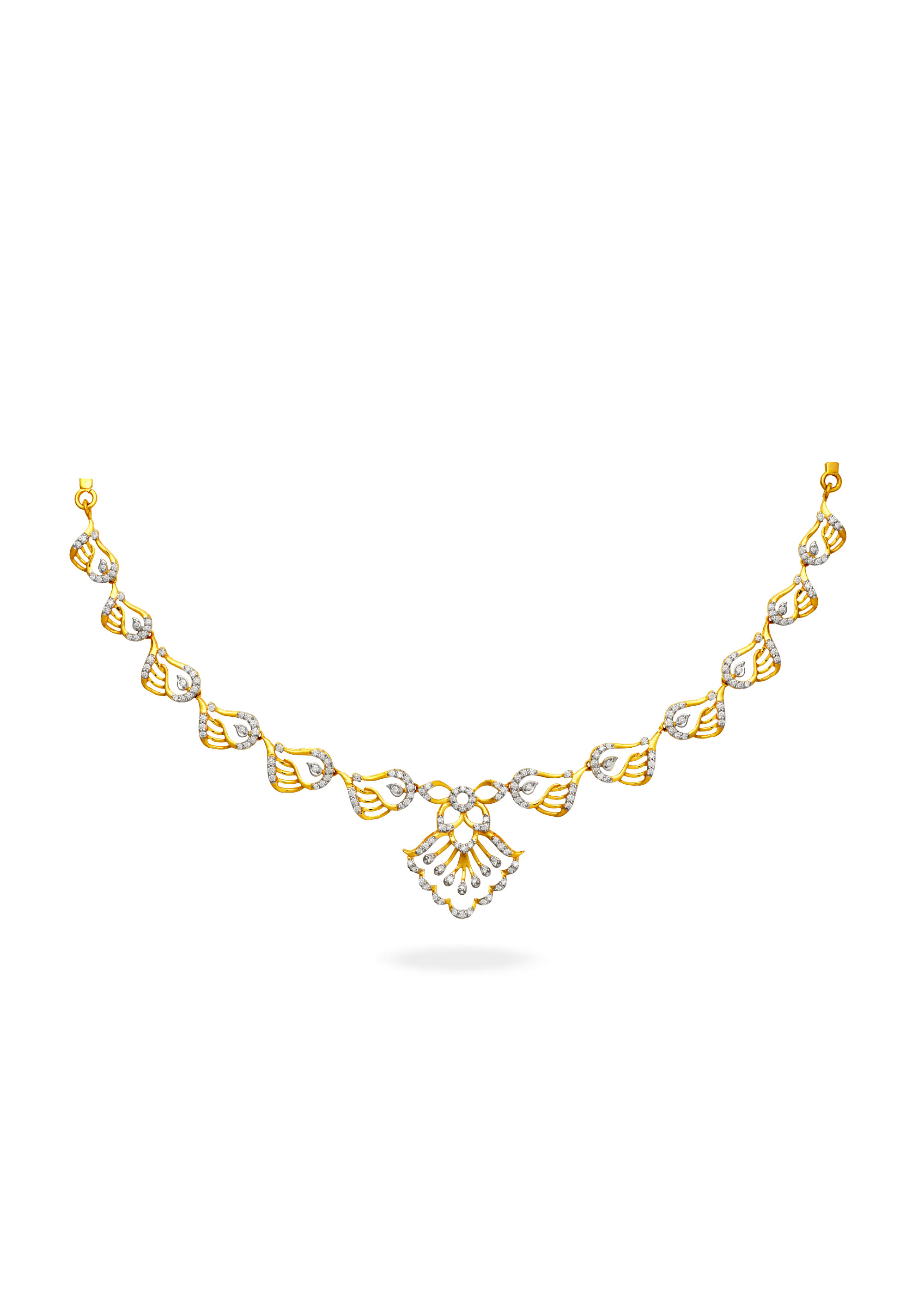 Peacock Feather Diamond Necklace