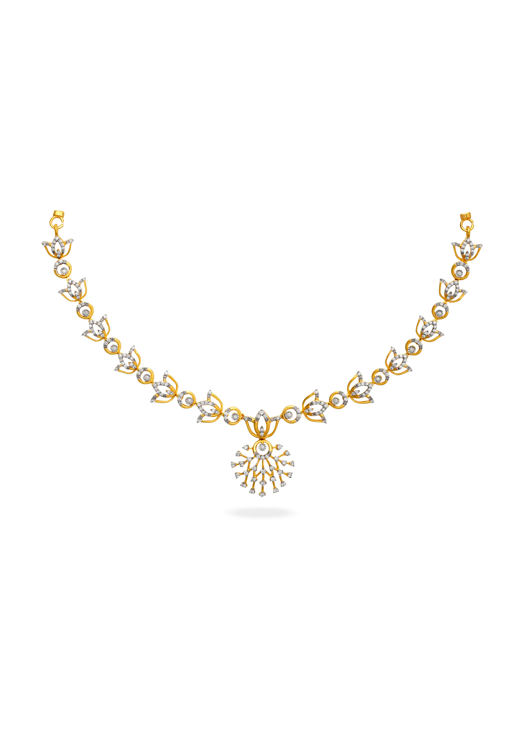 Lotus Blossom Diamond Necklace