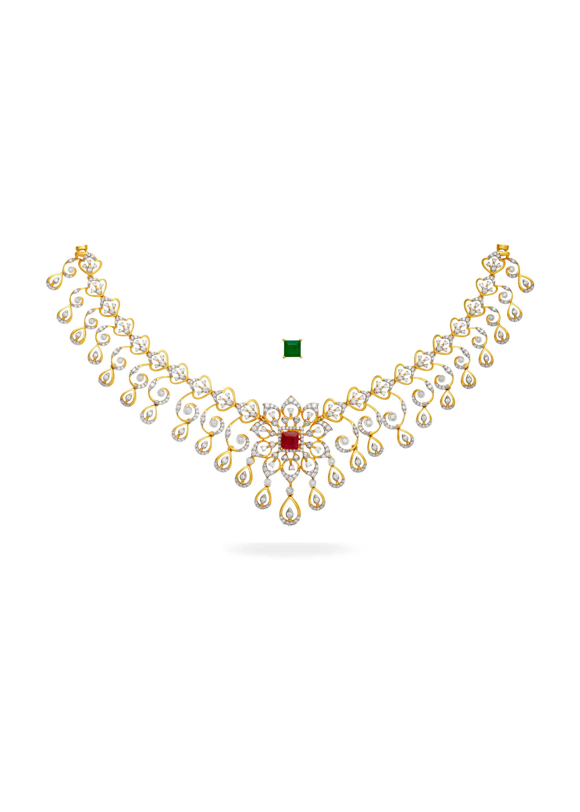 Lotus Serenity Diamond Necklace