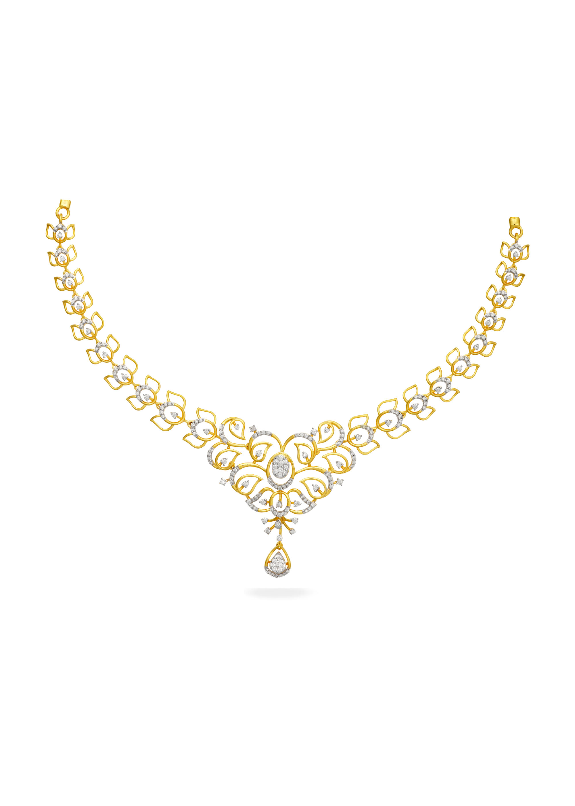Lotus Harmony Diamond Necklace